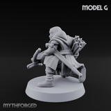 Shouldering The Load Human Crossbowwomen G Miniature for Dungeons and Dragons, Pathfinder or other TTRPGs