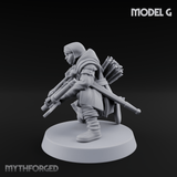 Shouldering The Load Human Crossbowwomen G Miniature for Dungeons and Dragons, Pathfinder or other TTRPGs