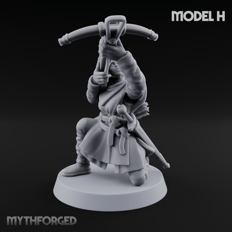 Shouldering The Load Human Crossbowwomen Miniature for Dungeons and Dragons, Pathfinder or other TTRPGs