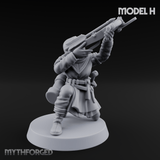 Shouldering The Load Human Crossbowwomen H Miniature for Dungeons and Dragons, Pathfinder or other TTRPGs