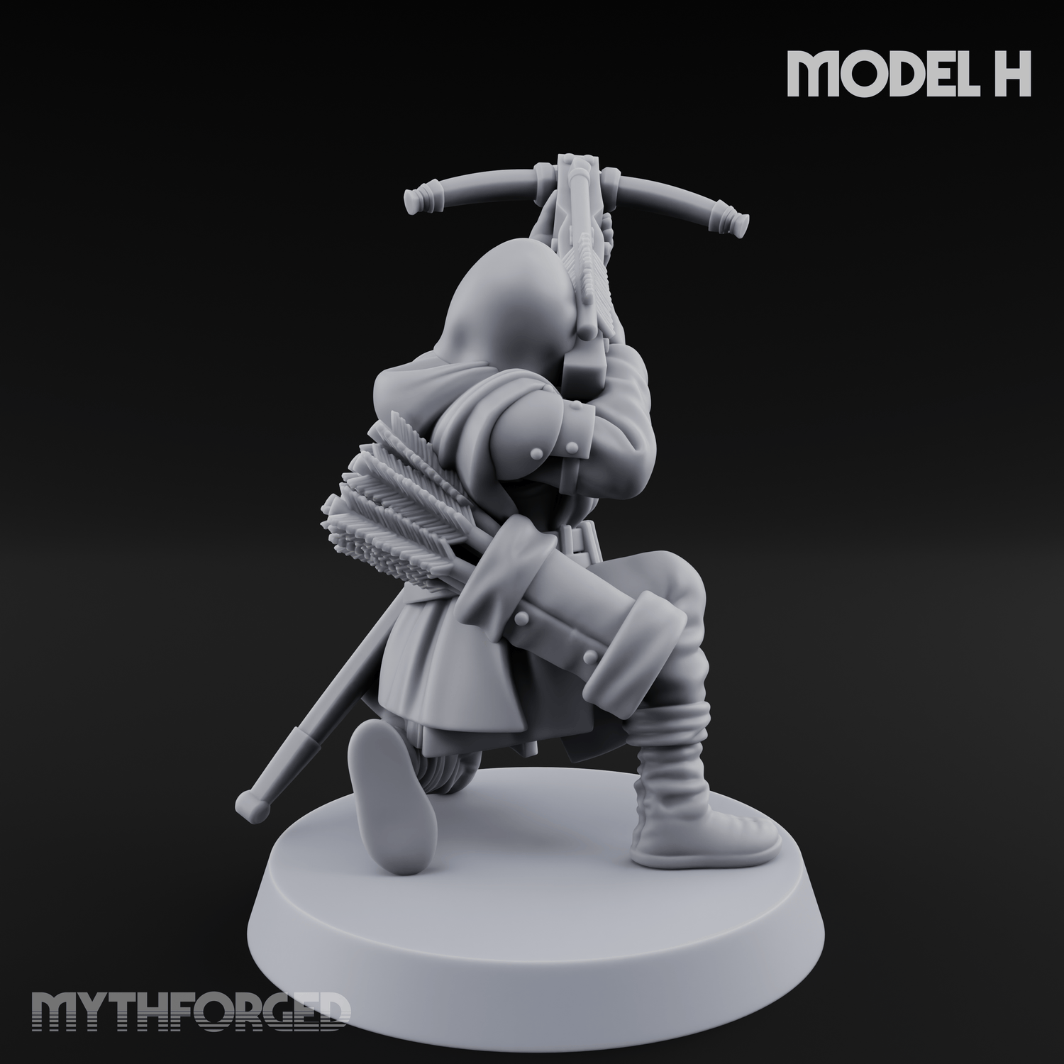 Shouldering The Load Human Crossbowwomen H Miniature for Dungeons and Dragons, Pathfinder or other TTRPGs