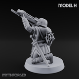 Shouldering The Load Human Crossbowwomen H Miniature for Dungeons and Dragons, Pathfinder or other TTRPGs