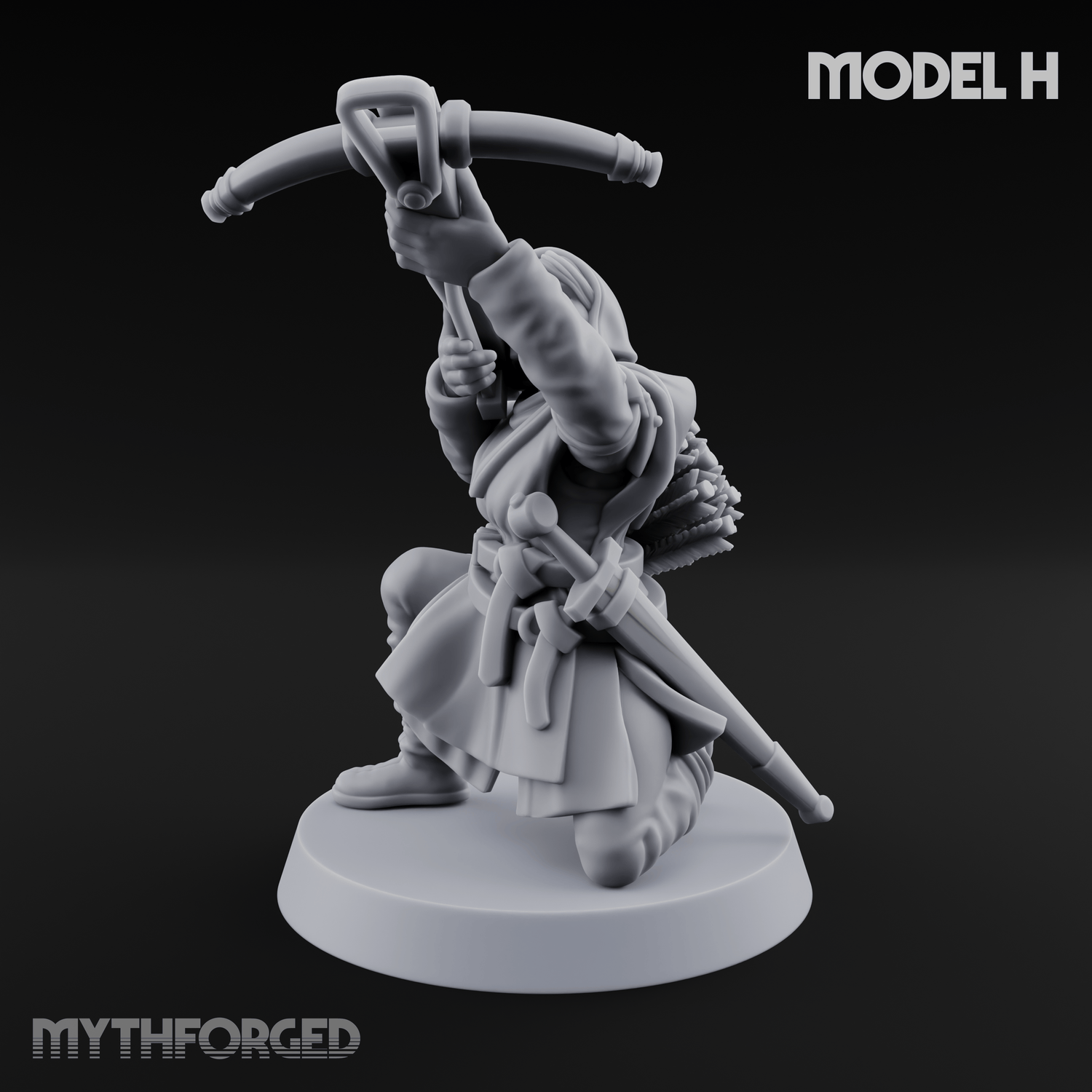 Shouldering The Load Human Crossbowwomen H Miniature for Dungeons and Dragons, Pathfinder or other TTRPGs