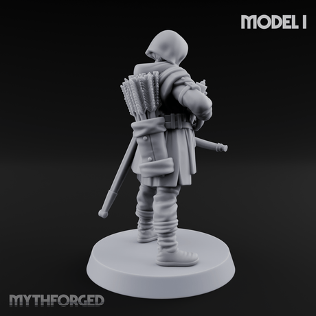 Shouldering The Load Human Crossbowwomen I Miniature for Dungeons and Dragons, Pathfinder or other TTRPGs