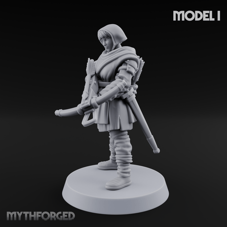 Shouldering The Load Human Crossbowwomen I Miniature for Dungeons and Dragons, Pathfinder or other TTRPGs