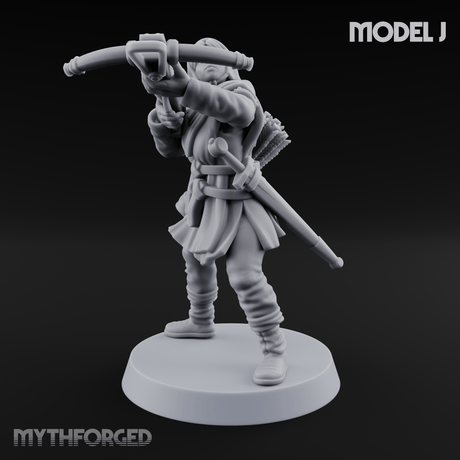 Shouldering The Load Human Crossbowwomen Miniature for Dungeons and Dragons, Pathfinder or other TTRPGs