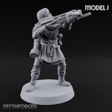 Shouldering The Load Human Crossbowwomen J Miniature for Dungeons and Dragons, Pathfinder or other TTRPGs