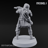 Shouldering The Load Human Crossbowwomen J Miniature for Dungeons and Dragons, Pathfinder or other TTRPGs