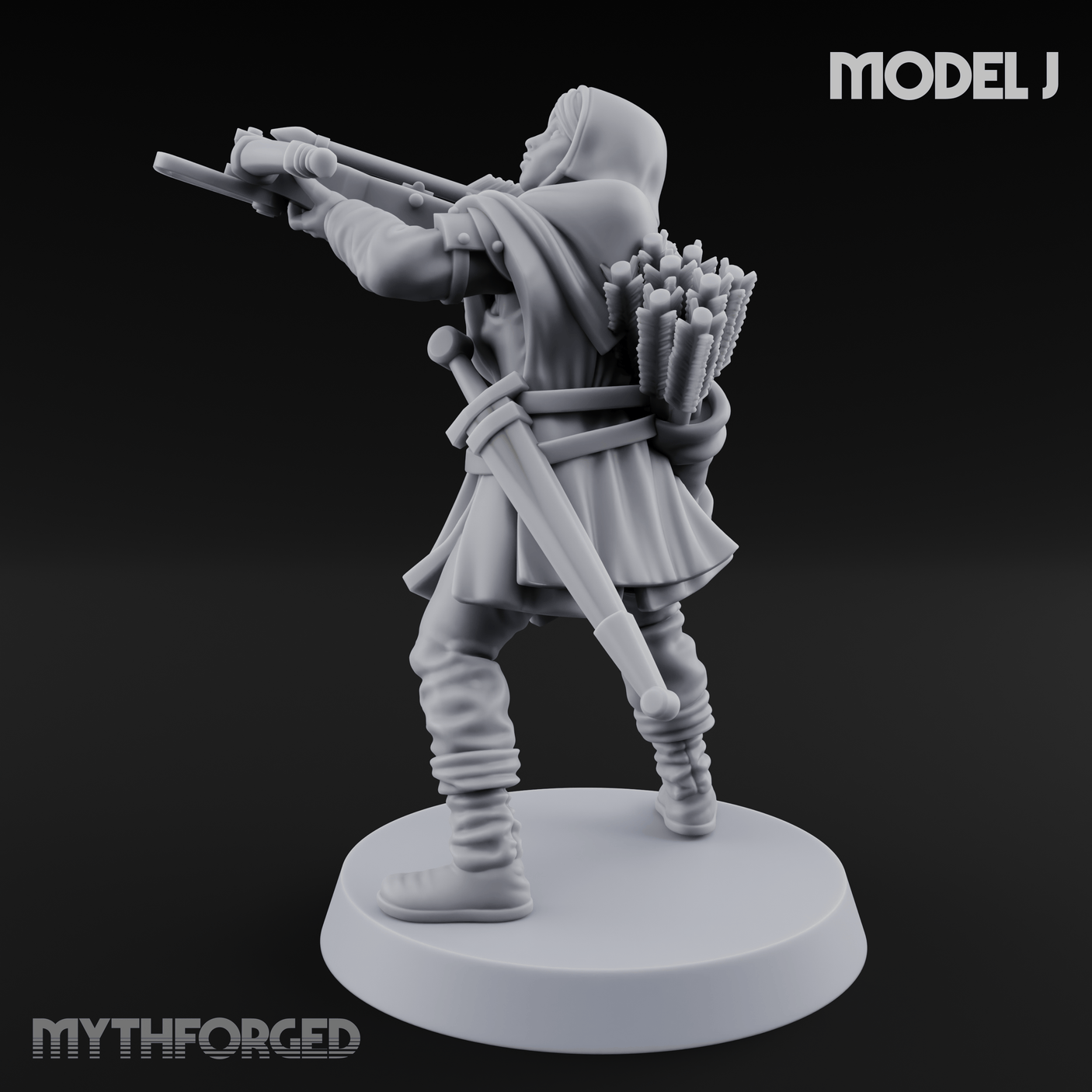 Shouldering The Load Human Crossbowwomen J Miniature for Dungeons and Dragons, Pathfinder or other TTRPGs