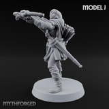 Shouldering The Load Human Crossbowwomen J Miniature for Dungeons and Dragons, Pathfinder or other TTRPGs