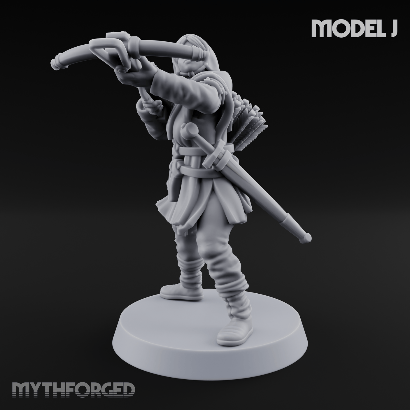 Shouldering The Load Human Crossbowwomen J Miniature for Dungeons and Dragons, Pathfinder or other TTRPGs