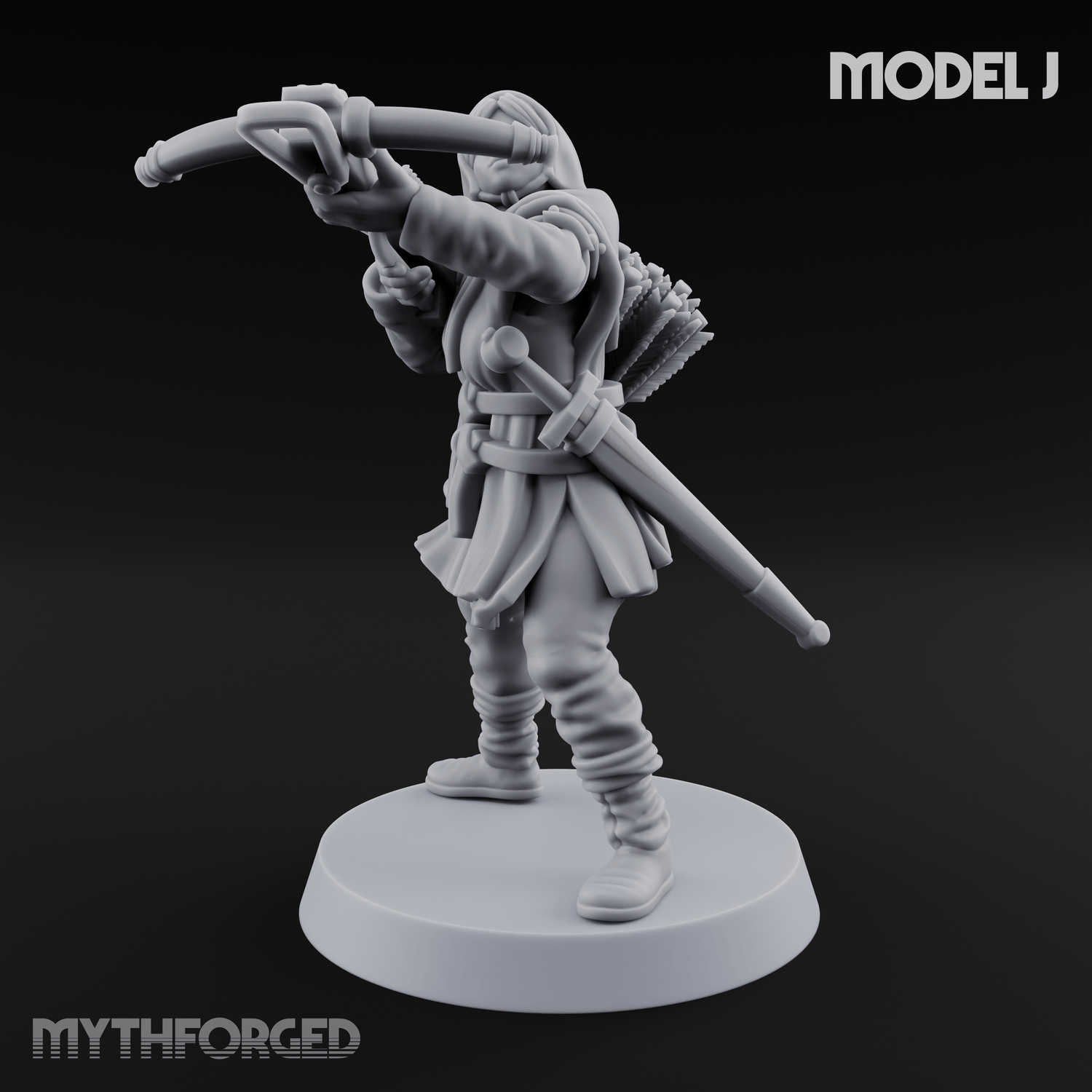 Shouldering The Load Human Crossbowwomen J Miniature for Dungeons and Dragons, Pathfinder or other TTRPGs