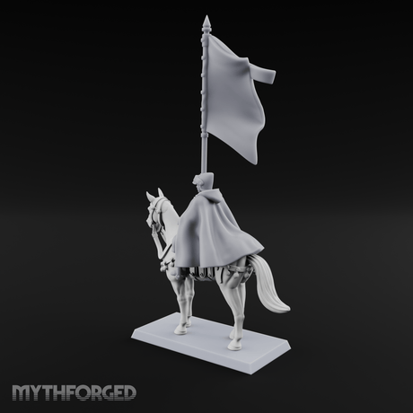 Trotting Human Flagbearer Miniature for Dungeons and Dragons, Pathfinder or other TTRPGs