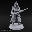 Shouldering The Load Human Warrior Miniature for Dungeons and Dragons, Pathfinder or other TTRPGs