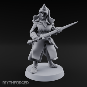 Shouldering The Load Human Warrior Miniature for Dungeons and Dragons, Pathfinder or other TTRPGs