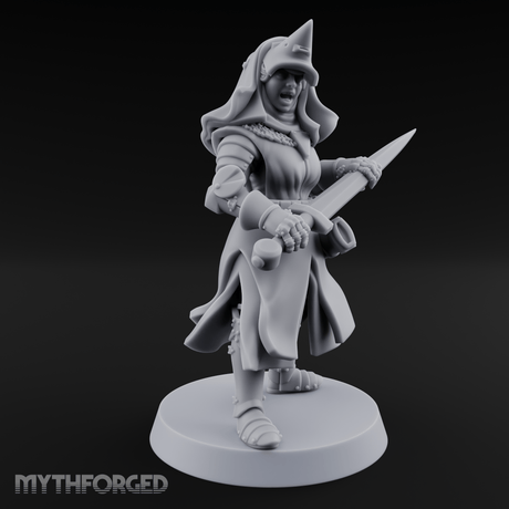 Shouldering The Load Human Warrior Miniature for Dungeons and Dragons, Pathfinder or other TTRPGs