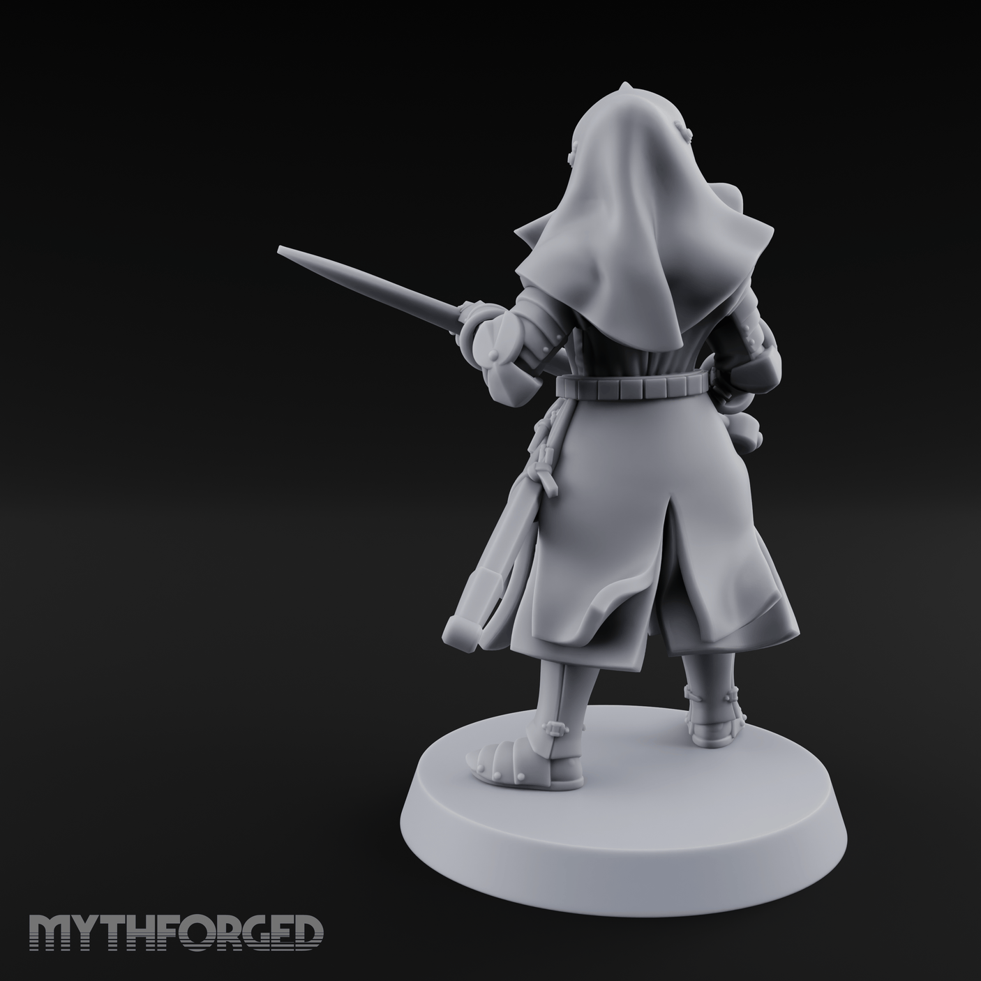 Shouldering The Load Human Warrior Miniature for Dungeons and Dragons, Pathfinder or other TTRPGs