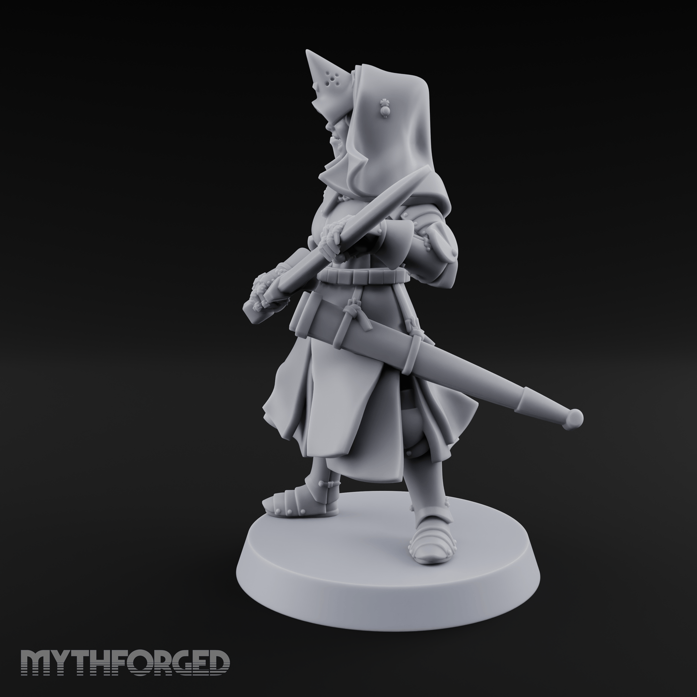 Shouldering The Load Human Warrior Miniature for Dungeons and Dragons, Pathfinder or other TTRPGs