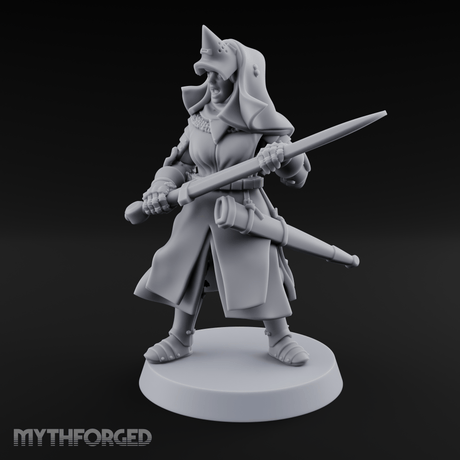 Shouldering The Load Human Warrior Miniature for Dungeons and Dragons, Pathfinder or other TTRPGs
