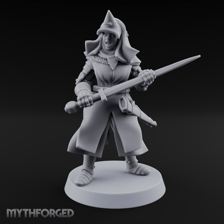Shouldering The Load Human Warrior Miniature for Dungeons and Dragons, Pathfinder or other TTRPGs