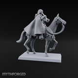 Trumpet Blaring Mounted Human Musician Miniature for Dungeons and Dragons, Pathfinder or other TTRPGs