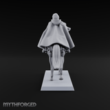 Trumpet Blaring Mounted Human Musician Miniature for Dungeons and Dragons, Pathfinder or other TTRPGs