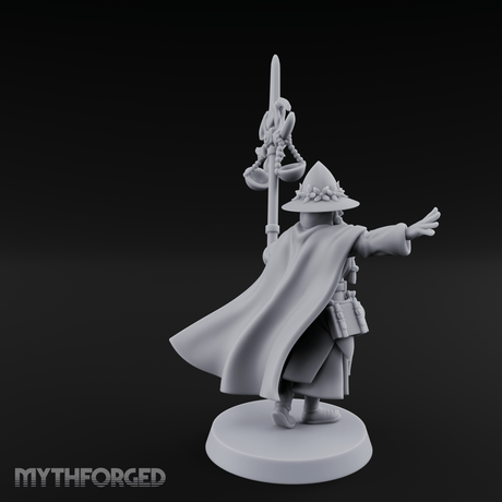 Staff Held High Human Wizard Miniature for Dungeons and Dragons, Pathfinder or other TTRPGs