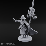 Staff Held High Human Wizard Miniature for Dungeons and Dragons, Pathfinder or other TTRPGs
