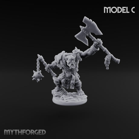 Too Mean for Distance Orc Melee Warriors — C · Axe and Ball and Chain · Standard