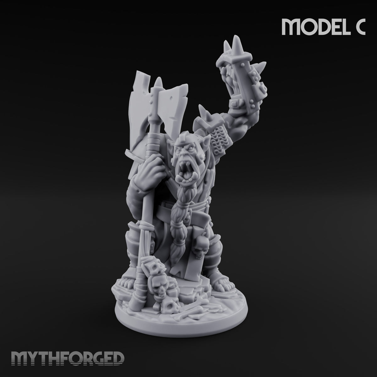 Too Mean for Distance Orc Melee Warriors — C · Axe and Spike Glove · Standard