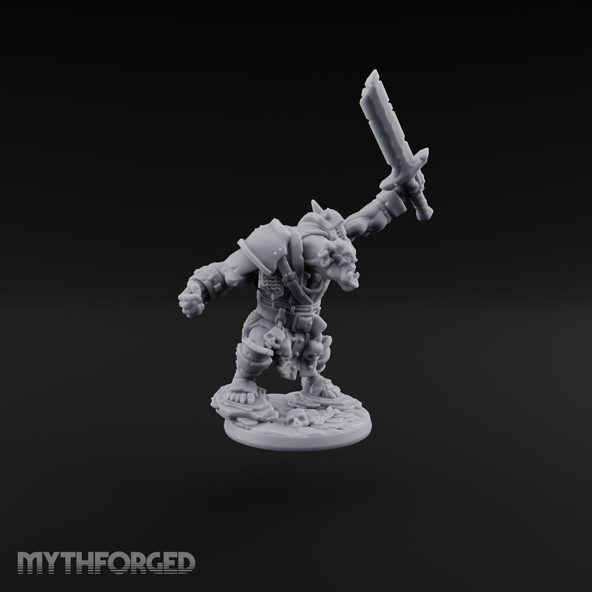 Too Mean for Distance Orc Melee Warrior C — Sword and Fist · Naked