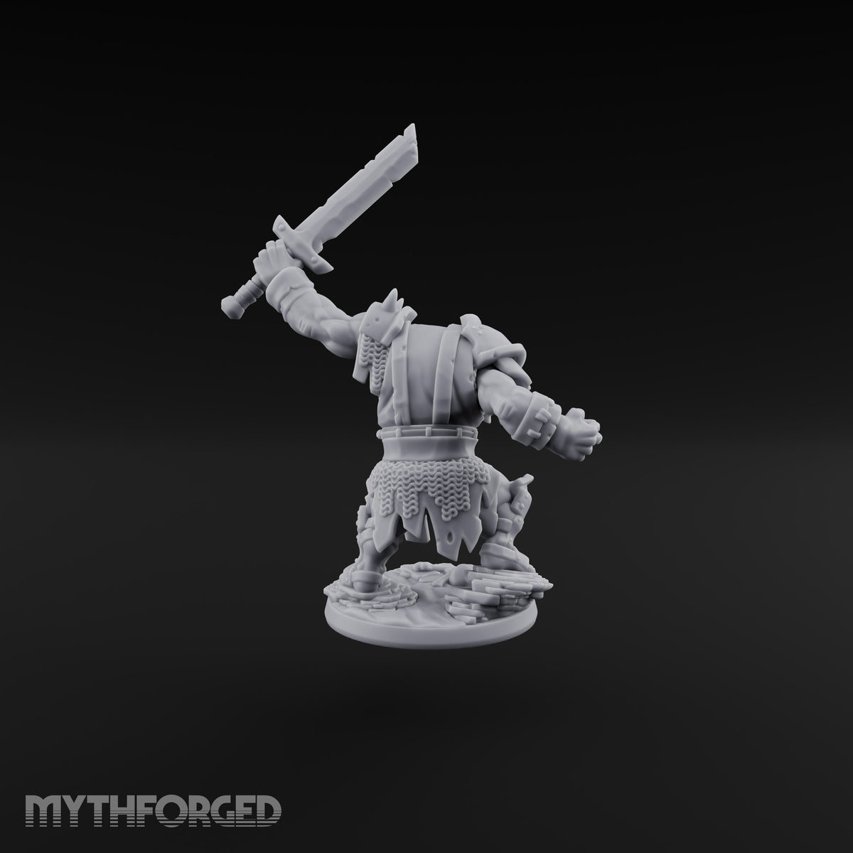 Too Mean for Distance Orc Melee Warrior C — Sword and Fist · Naked