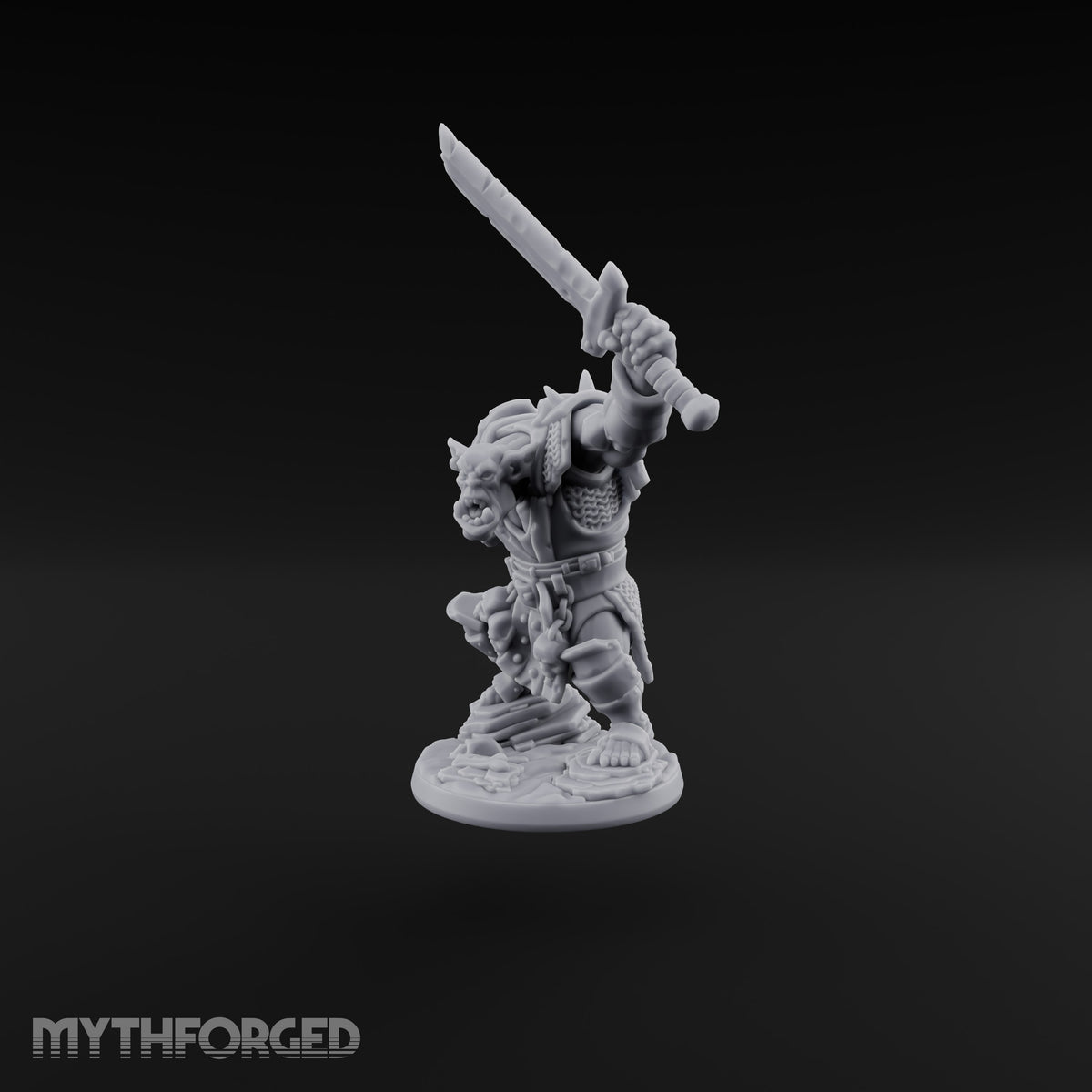 Too Mean for Distance Orc Melee Warrior C — Sword and Fist · Naked