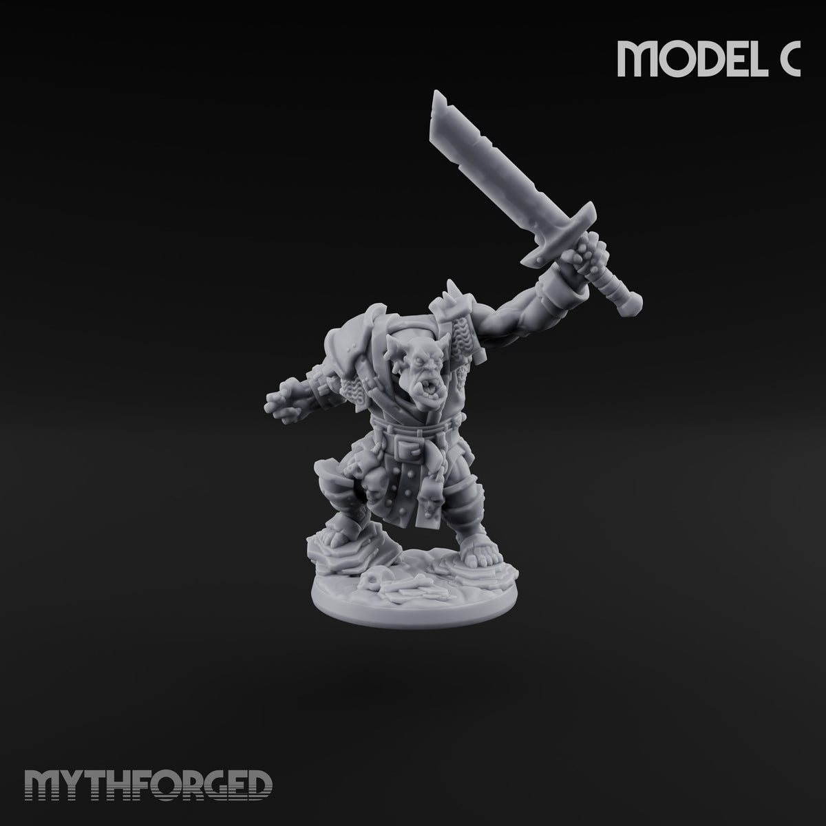 Too Mean for Distance Orc Melee Warrior C — Sword and Fist · Naked
