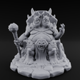 Throne Slouching Ettin Demon King Miniature for Dungeons and Dragons, Pathfinder or other TTRPGs