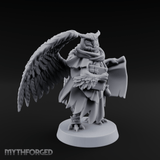 Scrolls Clutching Aarakocra Wizard Miniature for Dungeons and Dragons, Pathfinder or other TTRPGs