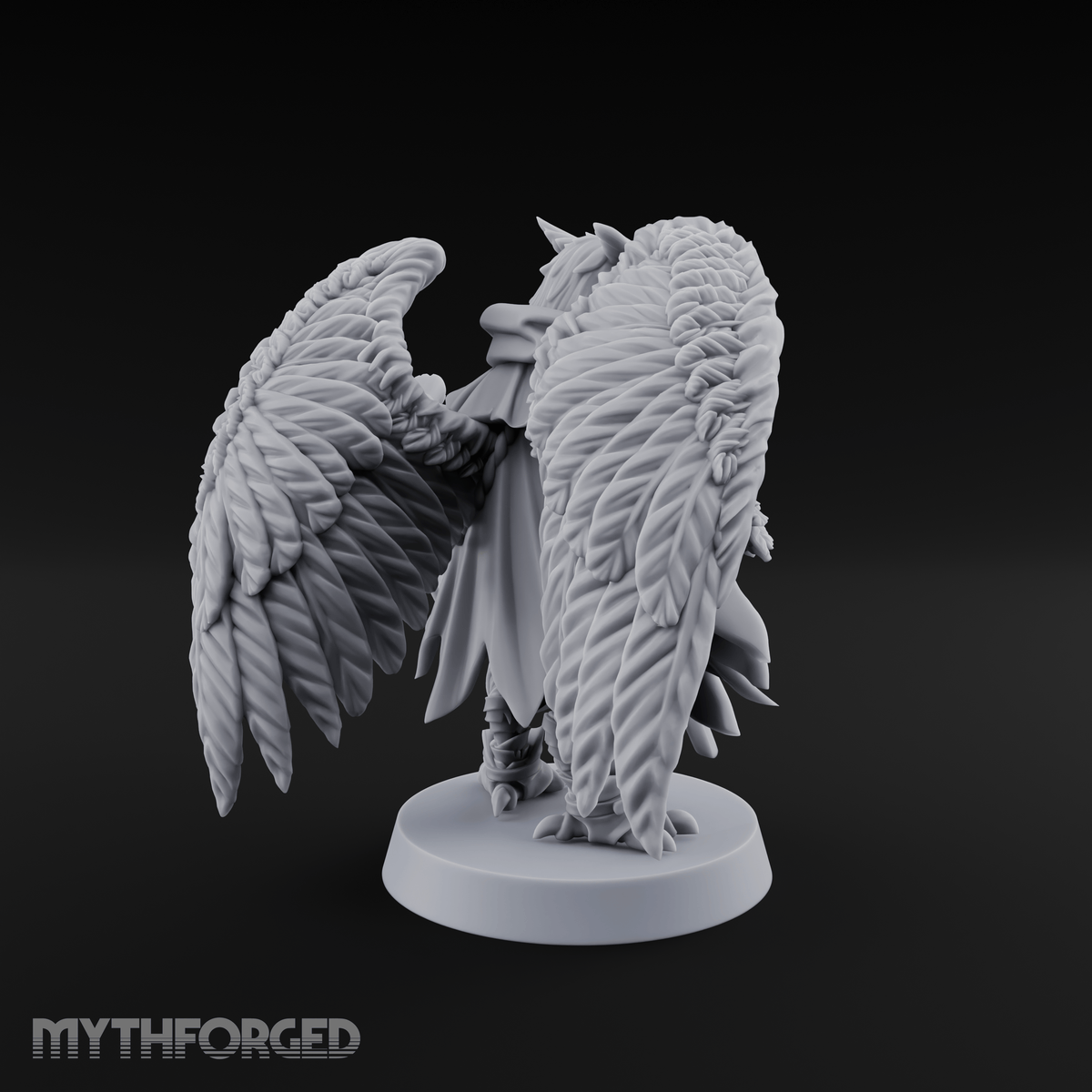 Scrolls Clutching Aarakocra Wizard Miniature for Dungeons and Dragons, Pathfinder or other TTRPGs