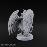 Scrolls Clutching Aarakocra Wizard Miniature for Dungeons and Dragons, Pathfinder or other TTRPGs