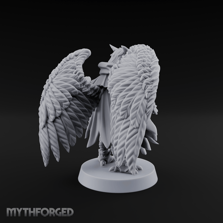 Scrolls Clutching Aarakocra Wizard Miniature for Dungeons and Dragons, Pathfinder or other TTRPGs