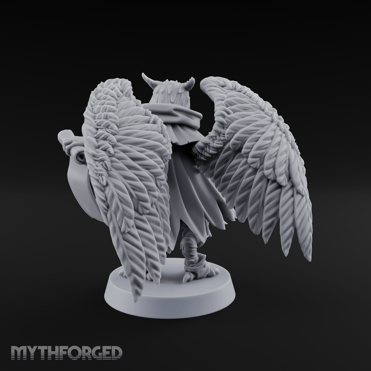 Scrolls Clutching Aarakocra Wizard Miniature for Dungeons and Dragons, Pathfinder or other TTRPGs