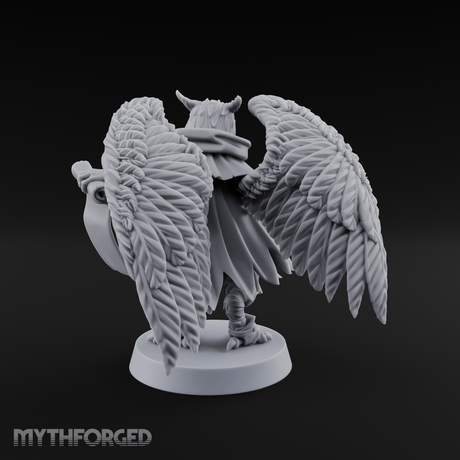 Scrolls Clutching Aarakocra Wizard Miniature for Dungeons and Dragons, Pathfinder or other TTRPGs