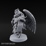 Scrolls Clutching Aarakocra Wizard Miniature for Dungeons and Dragons, Pathfinder or other TTRPGs