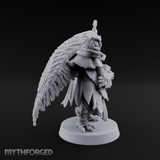 Scrolls Clutching Aarakocra Wizard Miniature for Dungeons and Dragons, Pathfinder or other TTRPGs