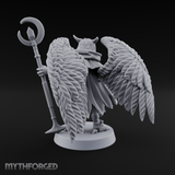 Scrolls Clutching Aarakocra Wizard Miniature for Dungeons and Dragons, Pathfinder or other TTRPGs