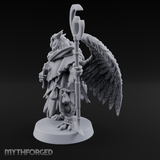 Scrolls Clutching Aarakocra Wizard Miniature for Dungeons and Dragons, Pathfinder or other TTRPGs