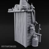 Pack-Hung Blade-Scattered Adventurer's Supply Shelf Miniature for Dungeons and Dragons, Pathfinder or other TTRPGs