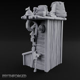 Pack-Hung Blade-Scattered Adventurer's Supply Shelf Miniature for Dungeons and Dragons, Pathfinder or other TTRPGs