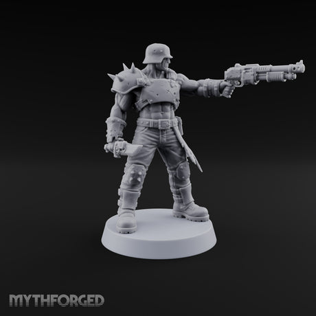 Hard to Follow Human Raider Pack Leader B — Shotgun & Cleaver