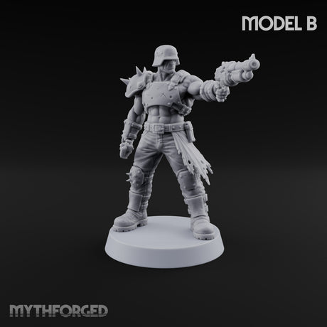 Hard to Follow Human Raider Pack Leaders — B · Shotgun & Cleaver + Cleaver