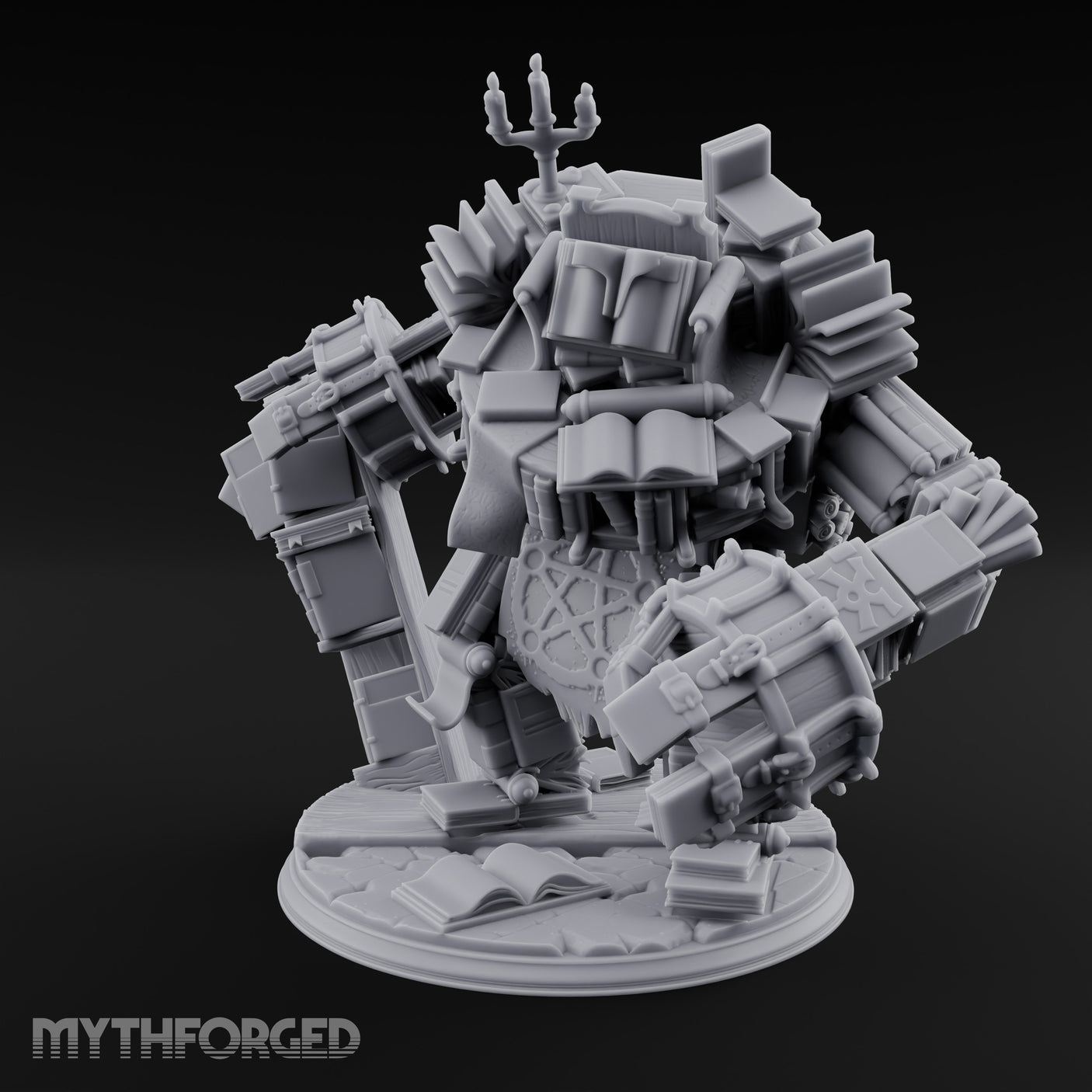 Pages Piling Up Book Golem Miniature for Dungeons and Dragons, Pathfinder or other TTRPGs